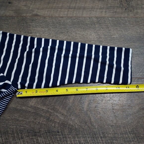 Beach Break Nautical Size S Navy and white Cabana Swim cover-up Hooded - Picture 7 of 10